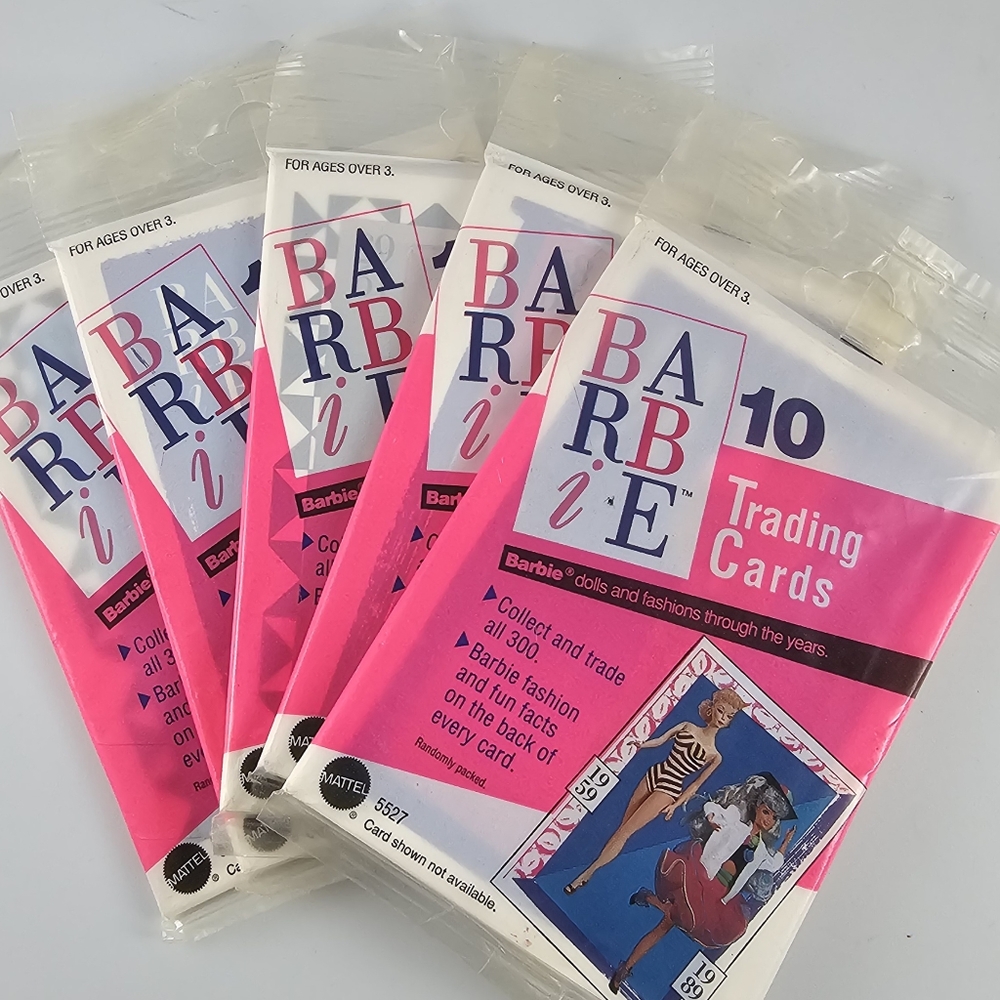 NWT Vintage 90's Barbie Trading Cards Lot of 5 10 packs Fashion Special Edition
